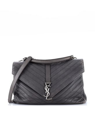 Pre-Owned Saint Laurent большая сумка College Classic Monogram, стеганая кожа с ромбовидным узором