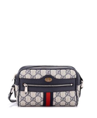 Б/у мини-сумка Gucci Ophidia на плечо из ткани GG coated canvas