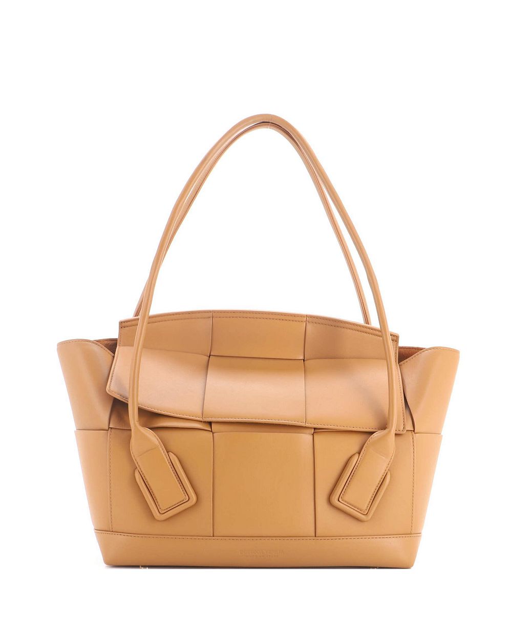 Pre-Owned Bottega Veneta средняя кожаная сумка Arco Maxi Intrecciato