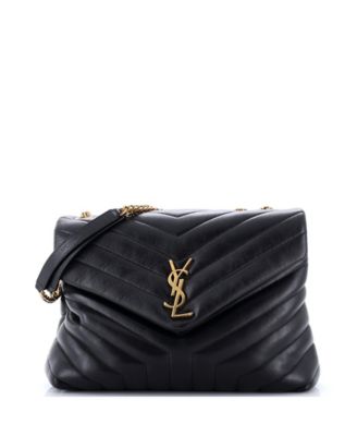 Pre-Owned Saint Laurent Medium Loulou Shoulder Bag Matelasse Chevron Leather