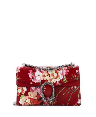 Сумка Gucci маленькая, модель Dionysus, из кожи с цветочным принтом Blooms, б/у