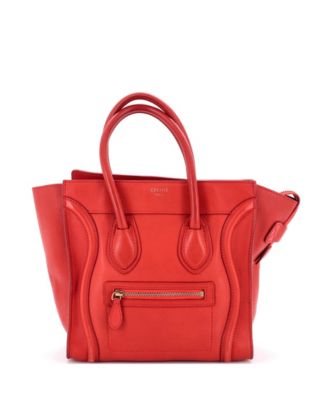 Б/у сумка Celine Micro Luggage из гладкой кожи