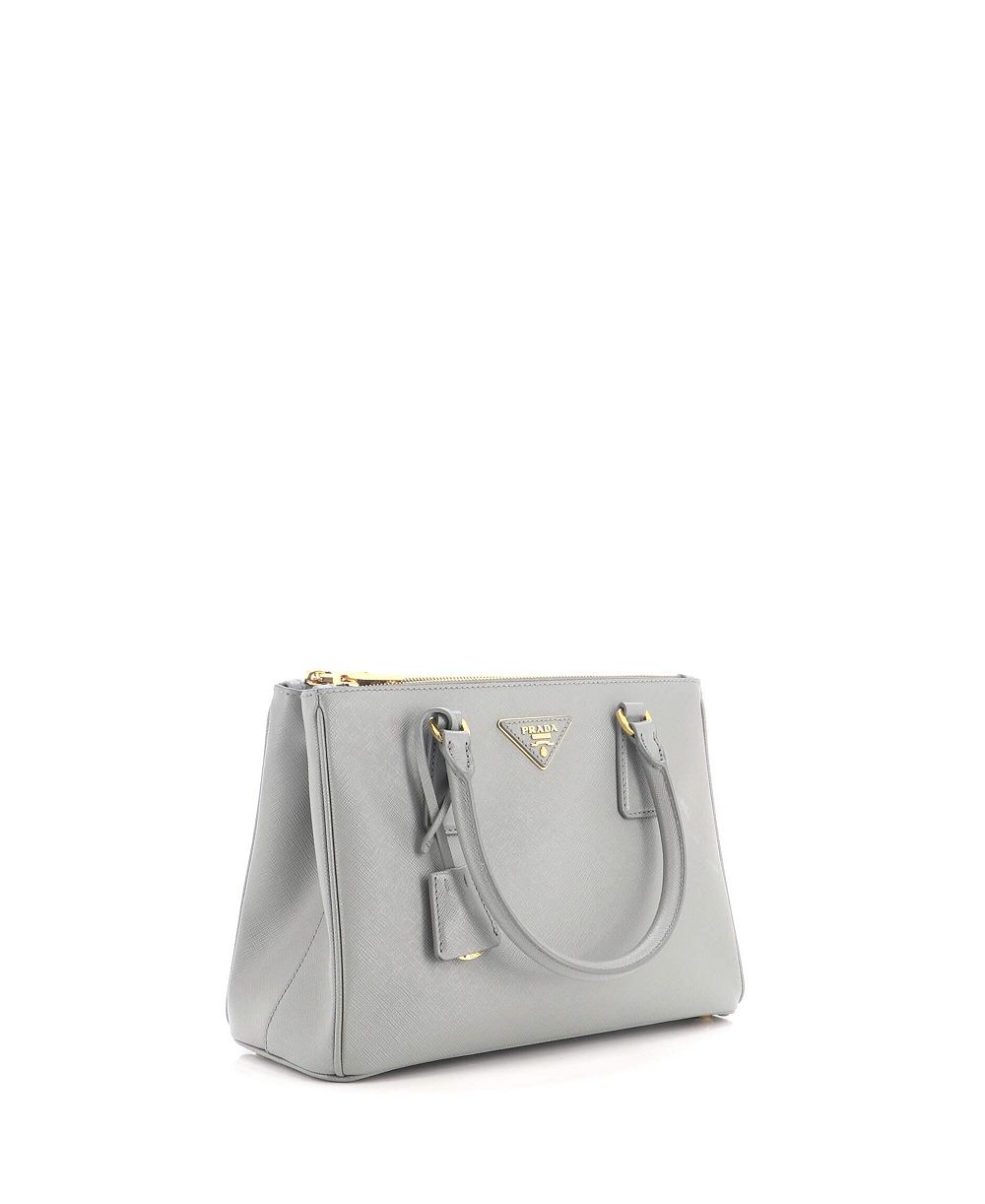 Pre-Owned Prada Small Galleria Double Zip Tote Saffiano Leather