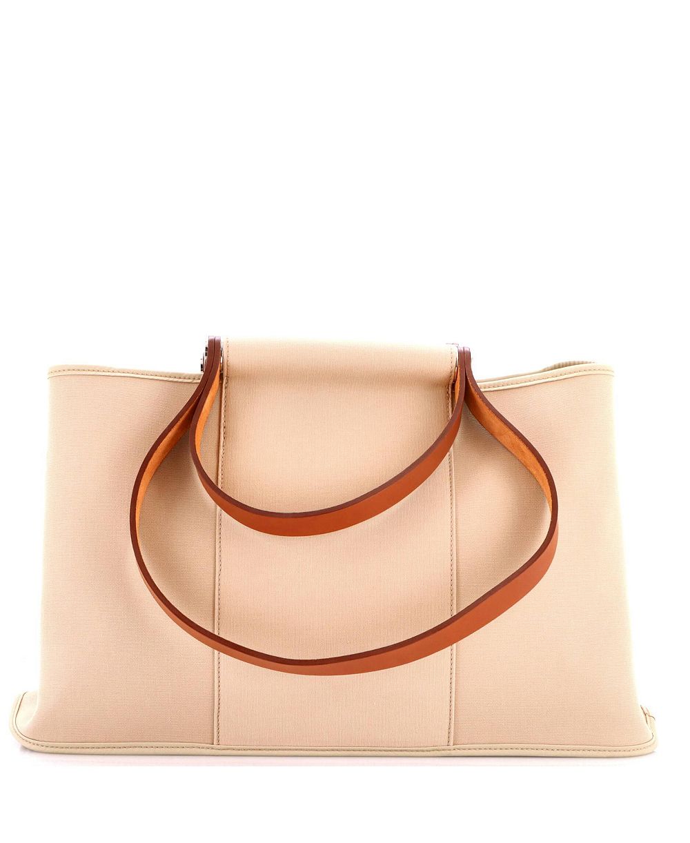 Б/у сумка Hermes 39 Cabag Elan из ткани и кожи