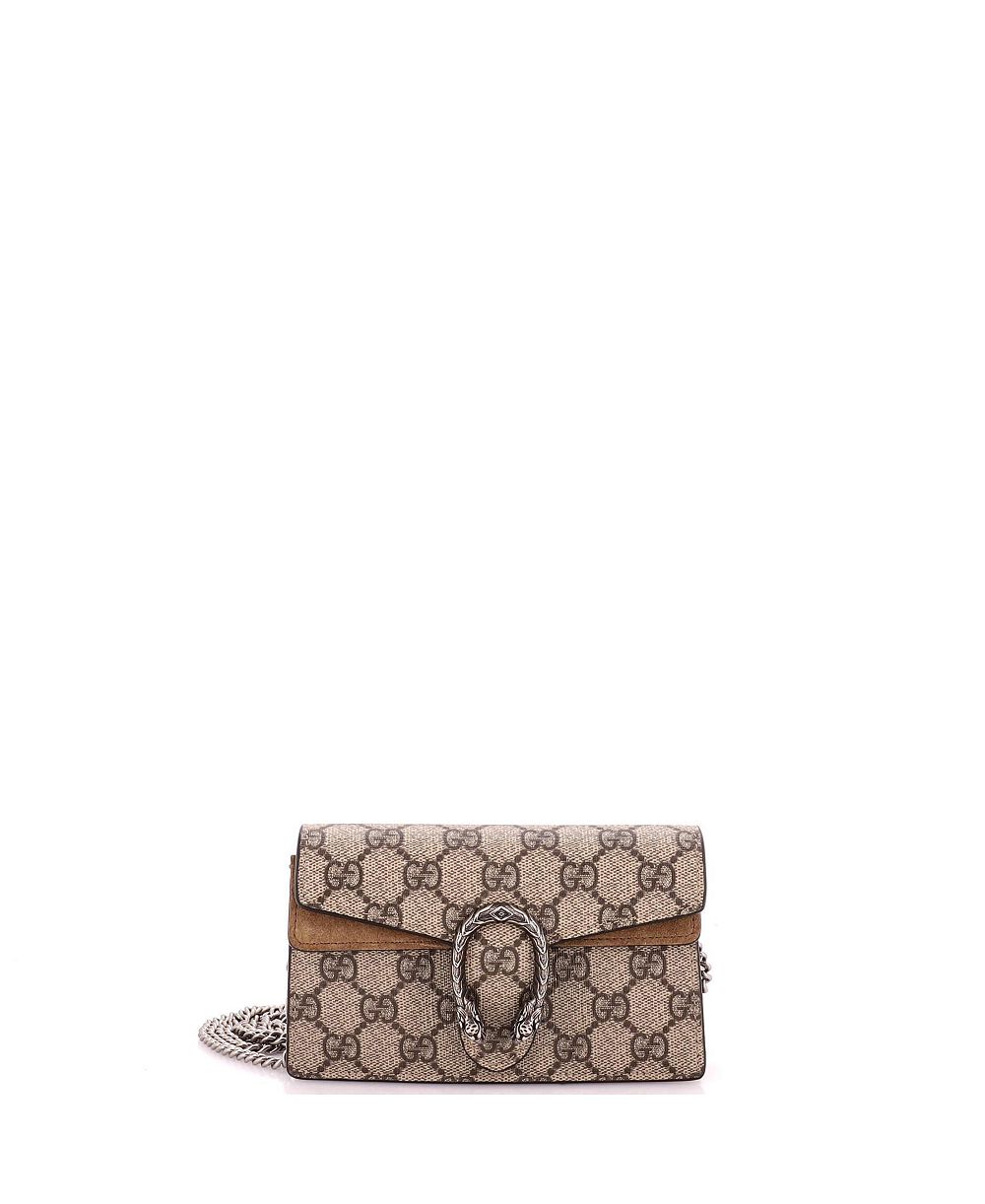 Pre-Owned Gucci супермини-сумка Dionysus из лакированного холста GG