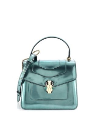 Pre-Owned Bvlgari маленькая сумка с верхней ручкой Serpenti из лакированной кожи