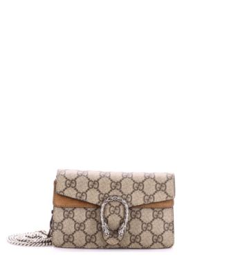 Сумка Pre-Owned Gucci Super Mini Dionysus из ткани GG coated canvas