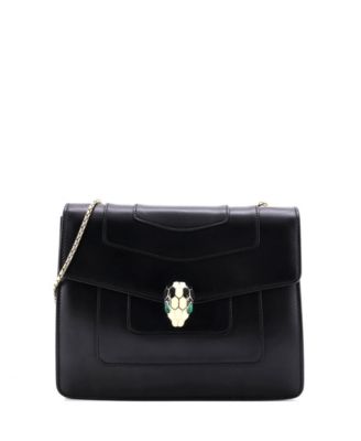 Кожаная сумка Bvlgari Medium Serpenti Forever Square Shoulder Bag (б/у)
