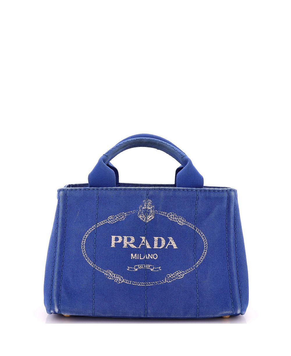 Pre-Owned Prada Mini Canapa Tote Canvas