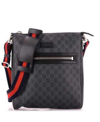 Б/у сумка-мессенджер Gucci Medium Web Strap Front Zip из ткани GG coated canvas