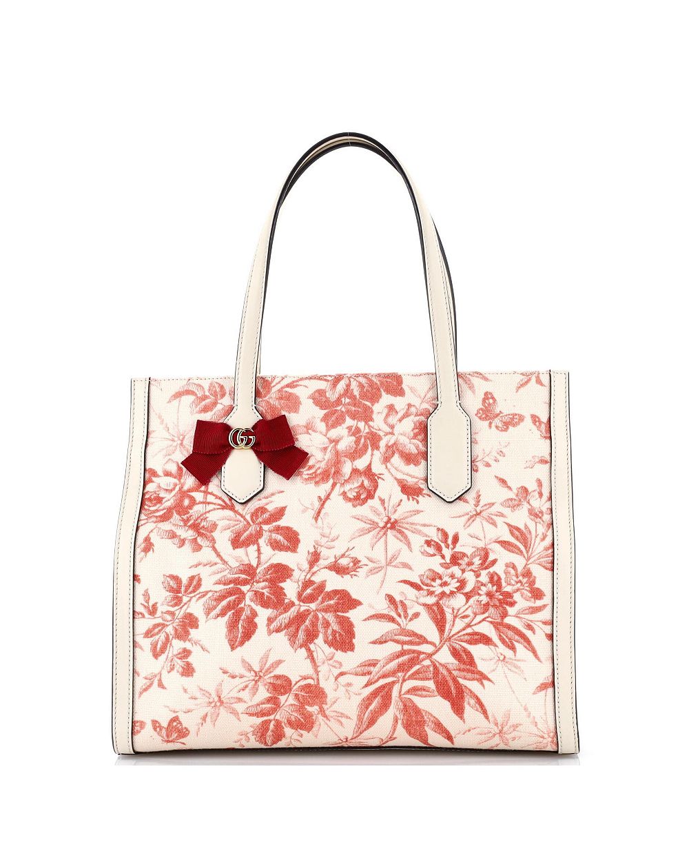 Pre-Owned Gucci Сумка Medium GG Ribbon Tote из покрытой печатной ткани