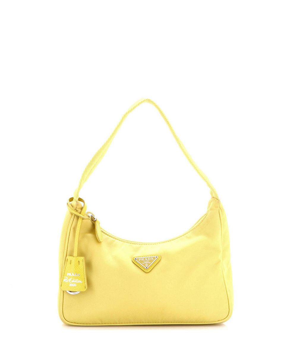 Pre-Owned Prada маленькая сумка-хобо Re-Edition 2000 из ткани Tessuto