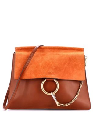 Б/у Chloe Medium Faye Сумка через плечо кожа и замша