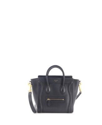 Pre-Owned Celine маленькая сумка Nano Luggage из гладкой кожи
