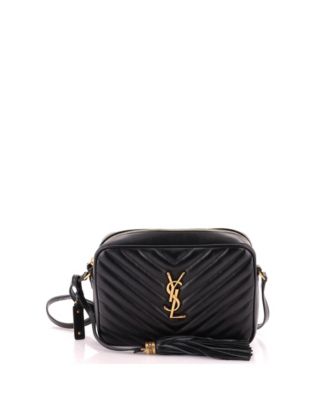 Б/у маленькая кожаная сумка Saint Laurent Small Lou Camera Matelasse Chevron