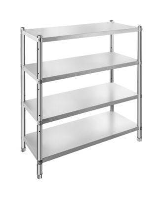 SUGIFT 4-Tier Stainless Steel Shelving Unit 46.8 x 18.5 Inch with 330 Pound Load Per Shelf