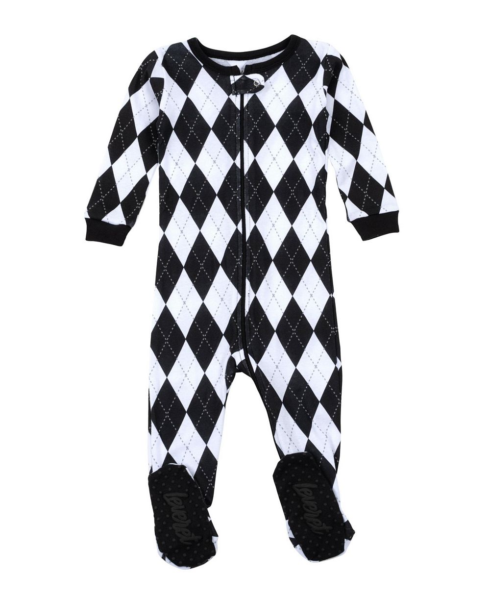 Детская пижама Leveret с капюшоном из хлопка в клетку, размеры 0M-24M