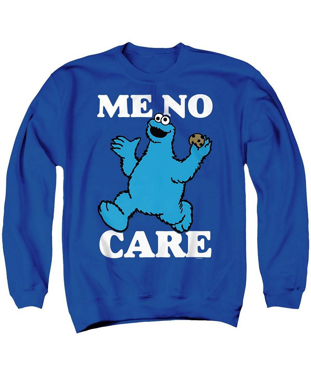 Sesame Street мужская длинная футболка с принтом Me No Care и круглым вырезом
