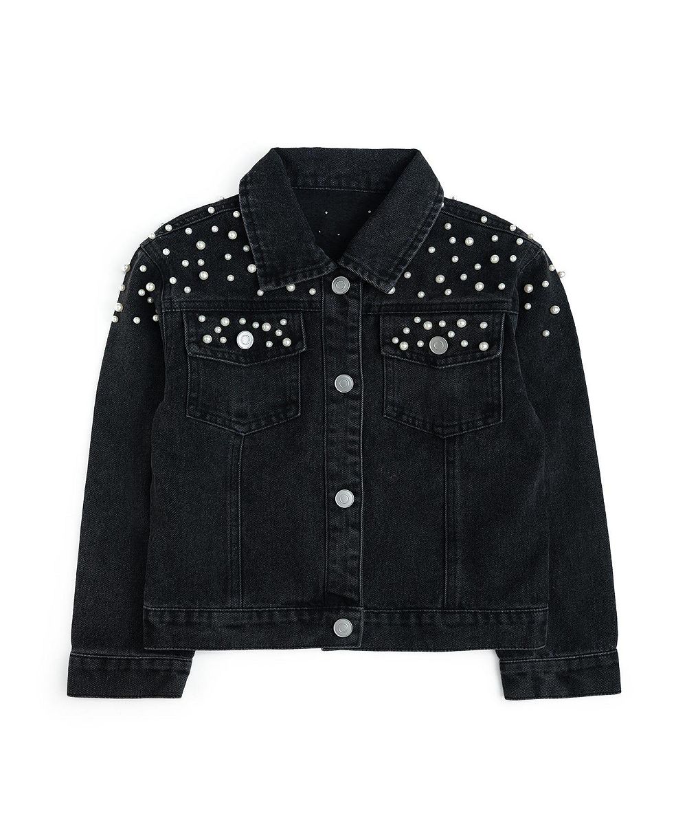 Sweet Wink Big Girl's (10-12) Pearl Denim Jacket