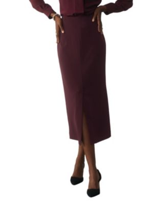 The Fold Women's Oliena High-Waisted Midi Pencil Skirt