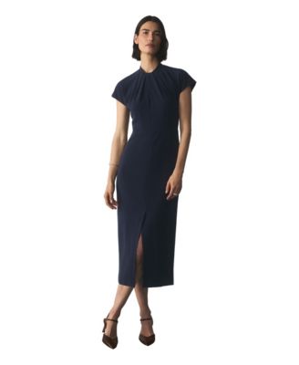 The Fold Women's Rassina Gathered Jersey Midi Dress