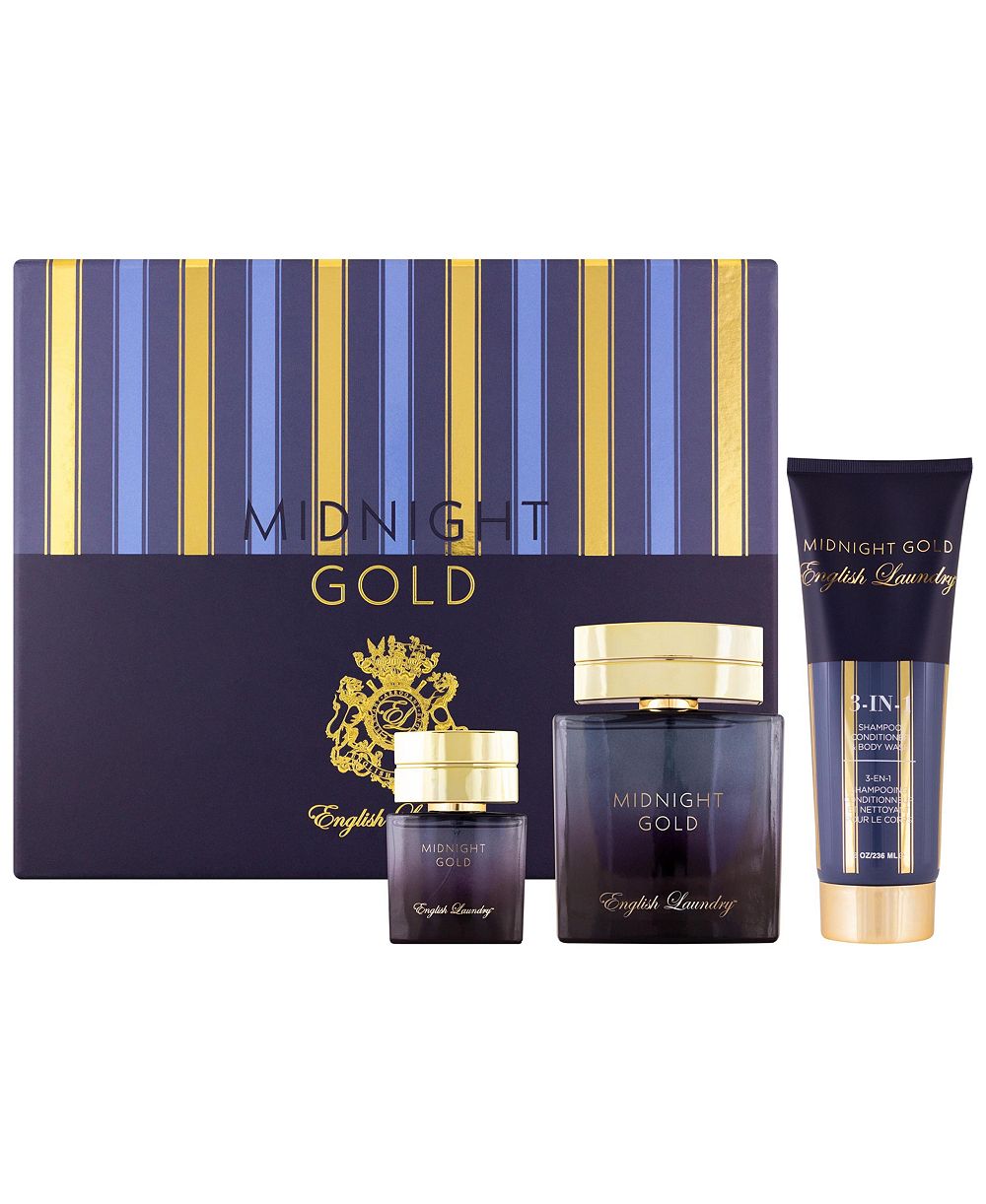 Мужской подарочный набор парфюма english laundry midnight gold eau de parfum, 3 предмета