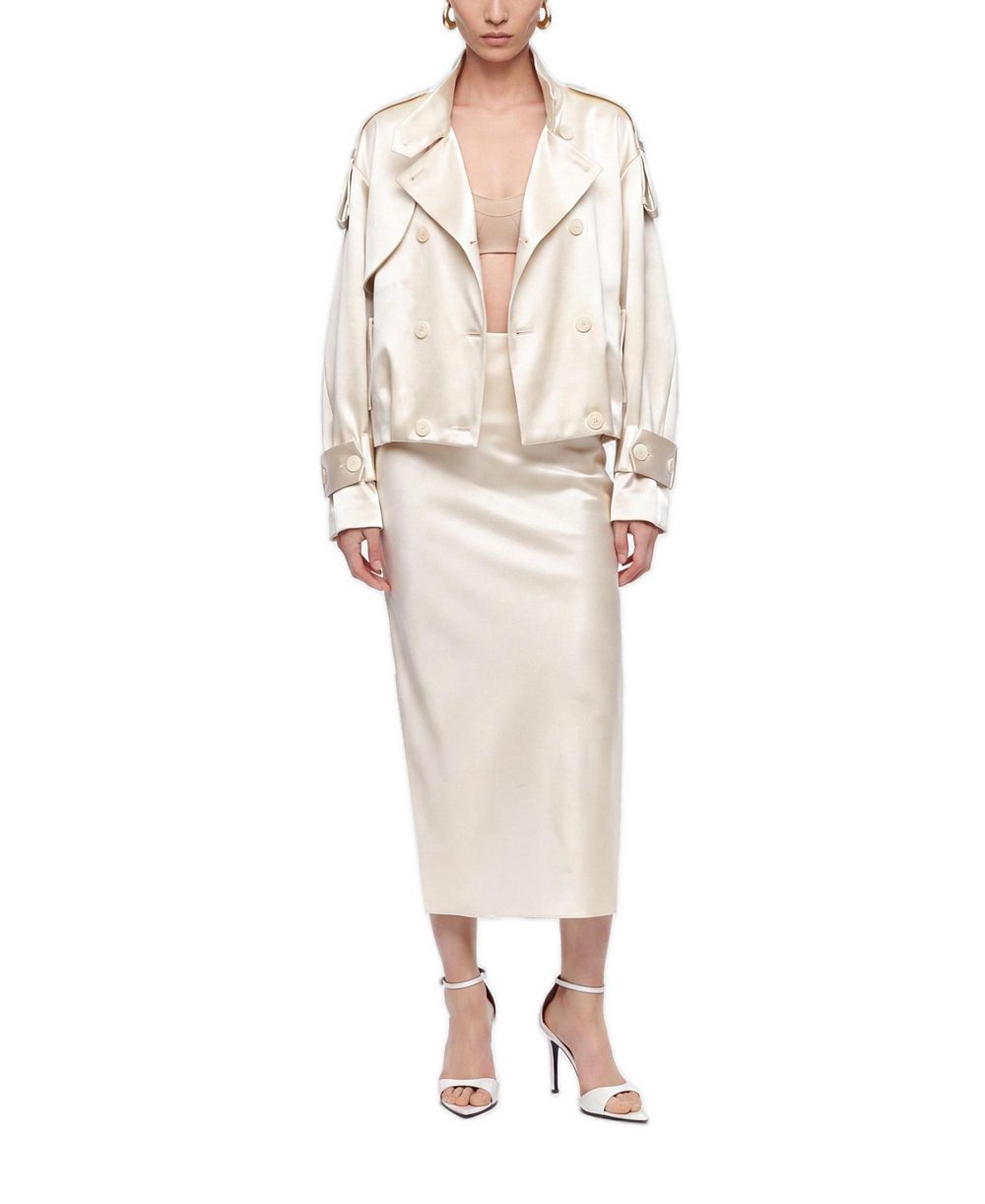 NOCTURNE Women's Oversized Double Breasted Trench Coat