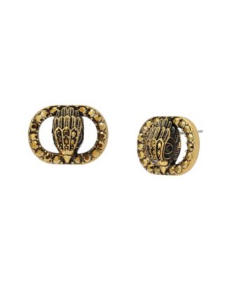 Kurt Geiger London Faux-Stone Signature Chelsea Eagle Stud Earrings