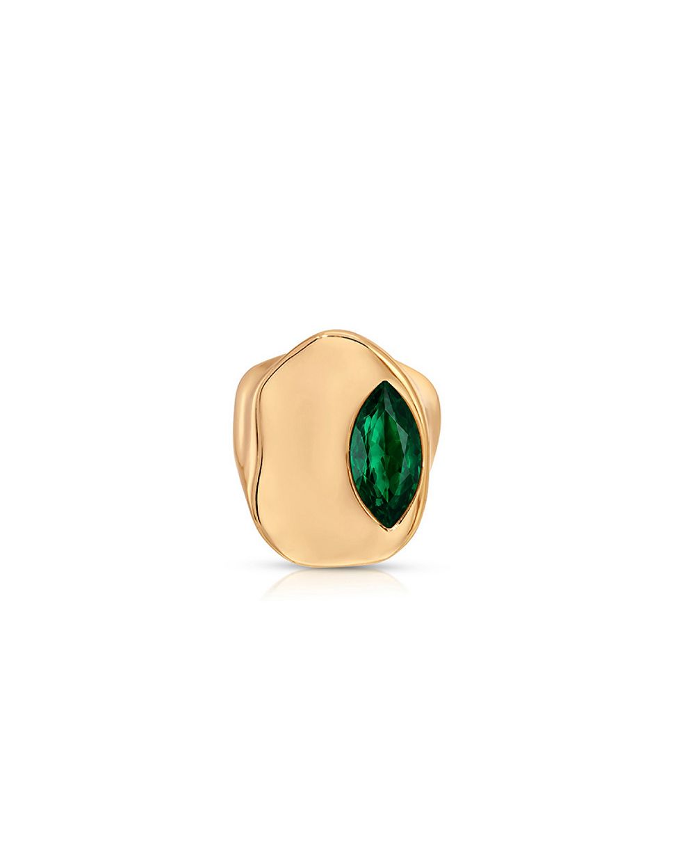 ETTIKA кольцо-акцент с жидким кристаллом, позолота 18k