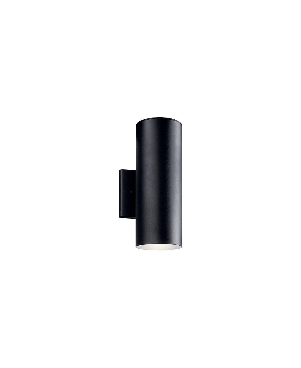 Kichler Cylinder 12"H уличный настенный светильник с текстурным покрытием, светодиодный, верхний и нижний свет