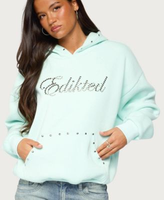 Edikted Women's Rockstar Studded Graphic Hoodie