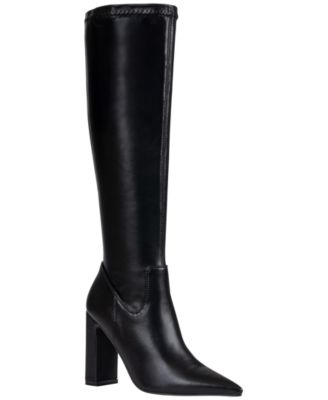 GC Shoes Women's Abigail Faux Leather Knee-High Pointed-Toe Boots