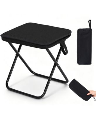 AOFAR Portable Folding Stool Collapsible Chair Adults Underarm Bag Mesh Pocket Heavy Duty