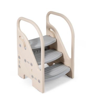 GOUUN Adjustable 3-Step Kids Helper Stool with Safety Handles