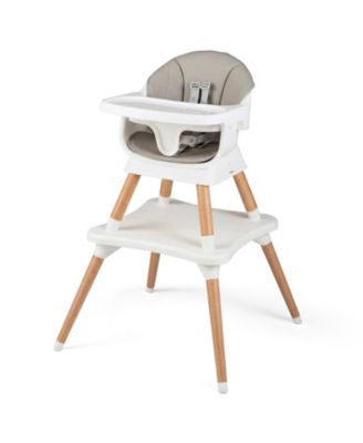 GOUUN Convertible Wipe Clean Wooden Beech Legs High Chair