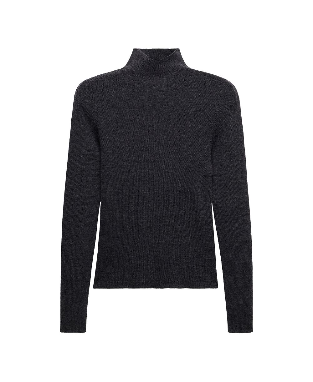 MANGO Women's Selection Wool Long-Sleeve Turtleneck Sweater