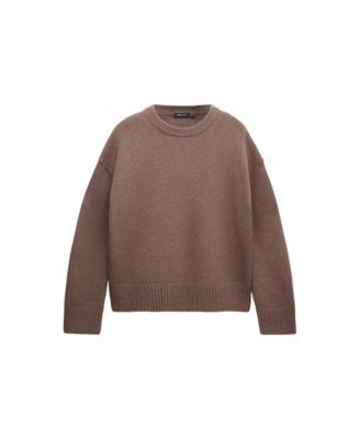 MANGO женский свитер из шерстяной смеси с круглым вырезом
