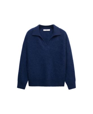 MANGO Women's Selection Loose-Fit Polo Sweater