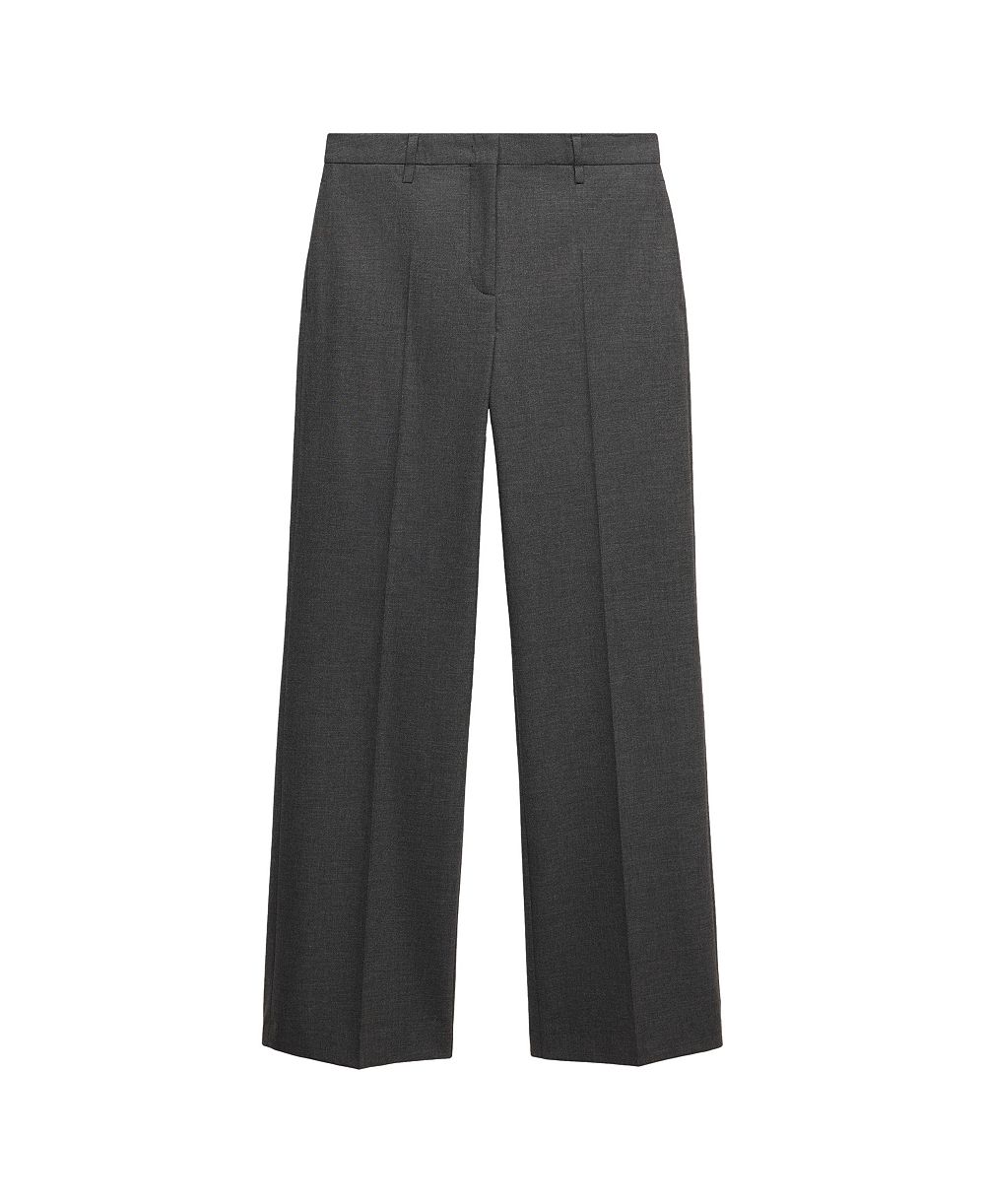 MANGO Women's Selection Wide-Leg Wool-Blend Pants