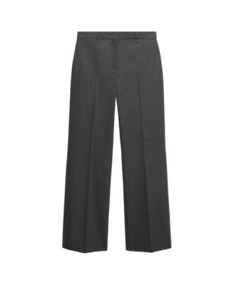 MANGO Women's Selection Wide-Leg Wool-Blend Pants