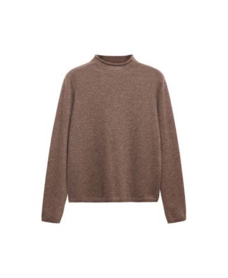 MANGO Women's Selection Cashmere Mock-Neck Lightweight Sweater