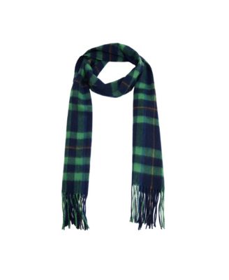 MANGO Plaid Fringed-Edge Wool Scarf, 11.81" W x 74.80" L