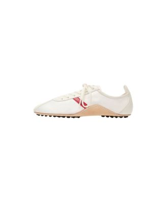 MANGO женские кроссовки Selection из кожи с контрастной подошвой