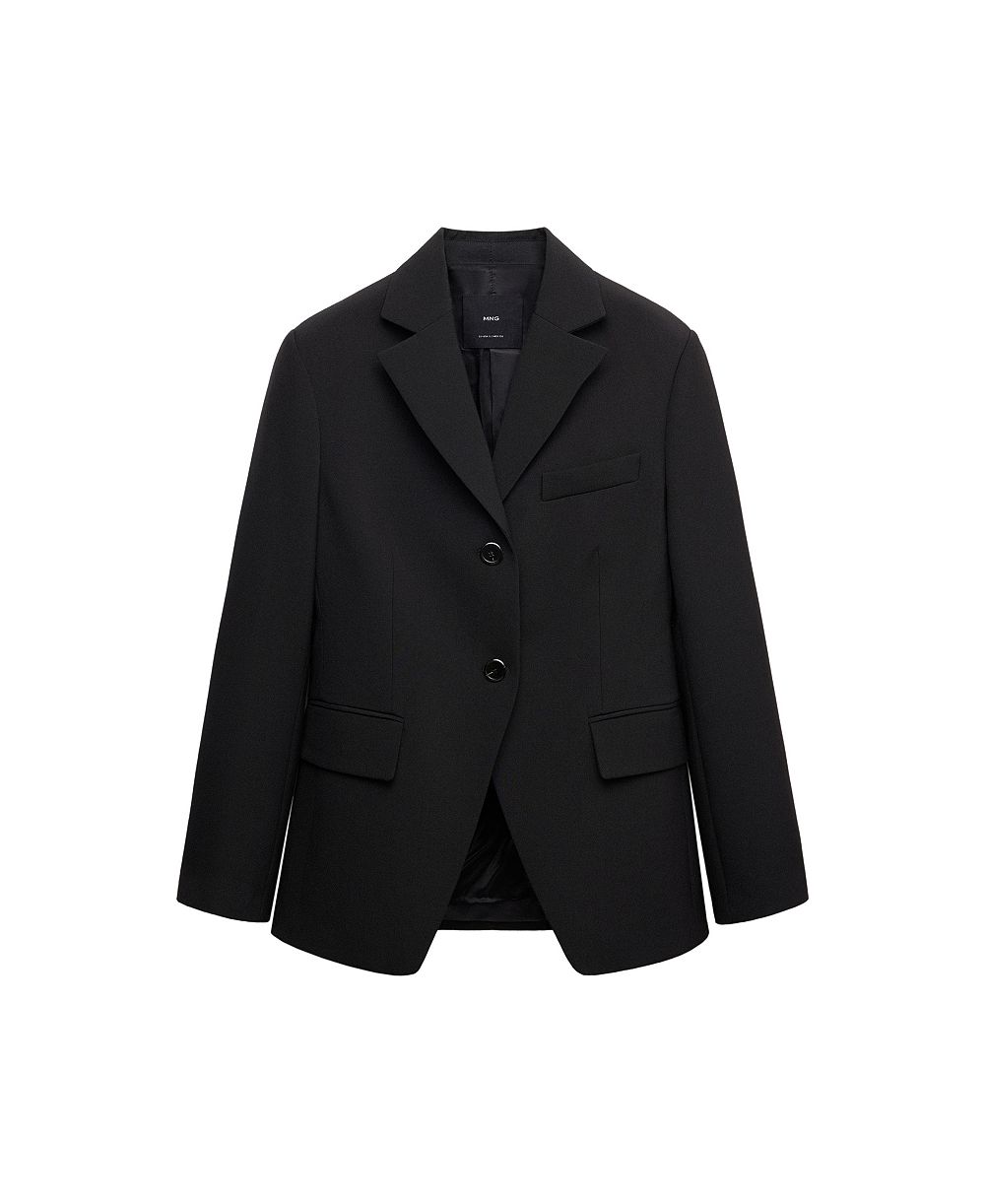 MANGO Women's Selection Slim-Fit Polyester/Wool-Blend Blazer