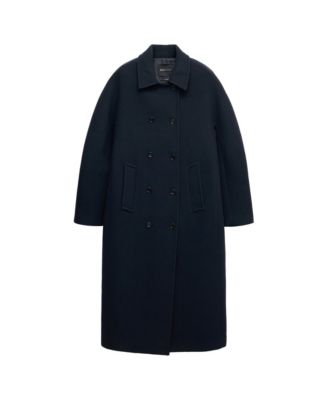 MANGO Women's Selection Double-Breasted Wool-Blend Coat