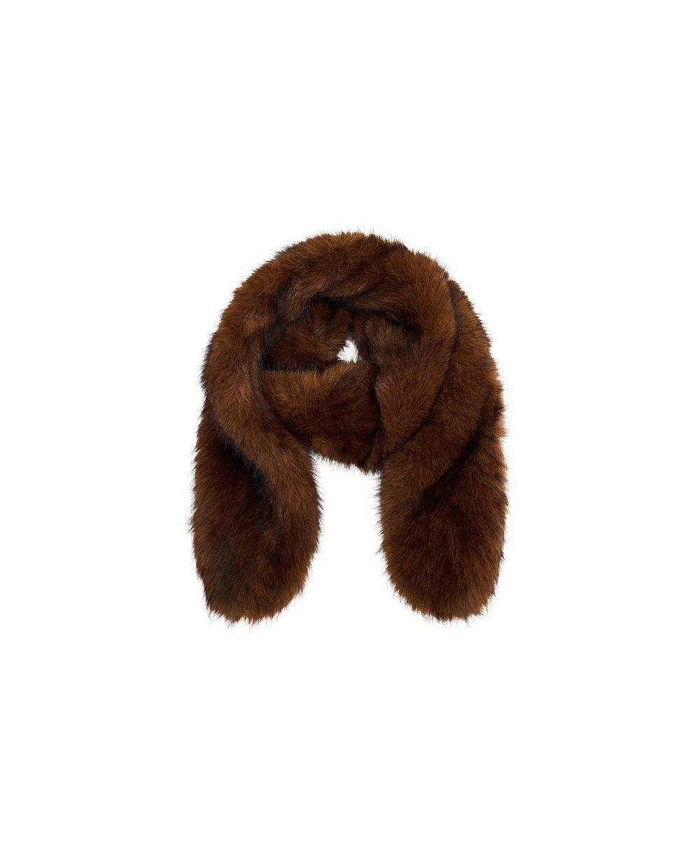 MANGO Women's Selection Plush Faux-Fur Scarf