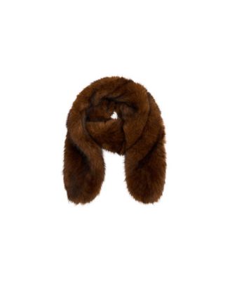 MANGO Women's Selection Plush Faux-Fur Scarf