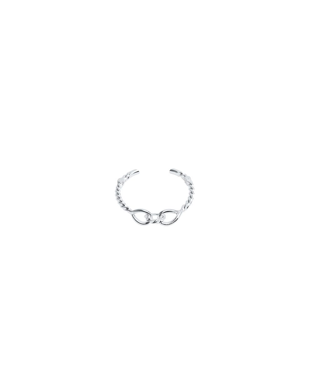 MANGO Women's Selection Silver-Tone Knot Choker Necklace