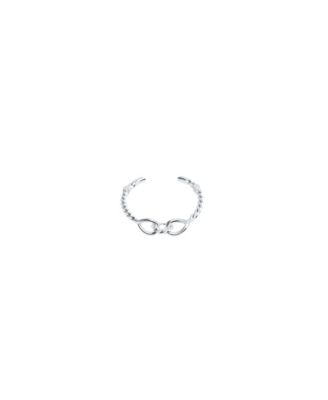 MANGO Women's Selection Silver-Tone Knot Choker Necklace