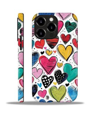 Colorful heart doodle for iphone 16